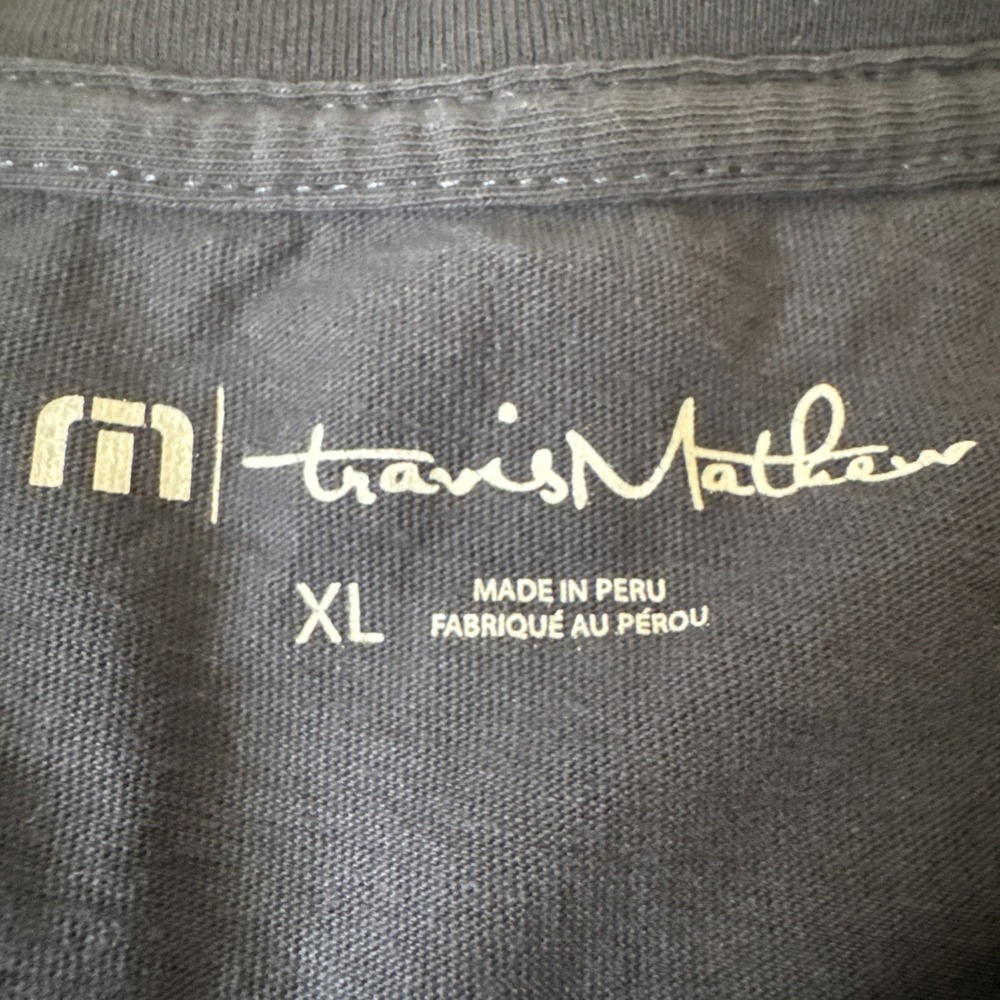 Travis Mathew's Colorado Flag T-shirt Golf XL Gun Metal Blue NWOT - Picture 3 of 6
